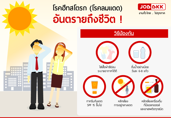 หางาน,สมัครงาน,งาน,โรคฮีทสโตรก (โรคลมแดด) อันตรายถึงชีวิต ! 